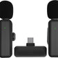 2 Pack Wireless Mini Lavalier Lapel Microphone for iPhone,Android Phone(2 in 1) - 80ft Cordless Clip on Dual Mics with Noise Reduction 5H Working Time for Video Recording Vlogging, YouTube, Interview