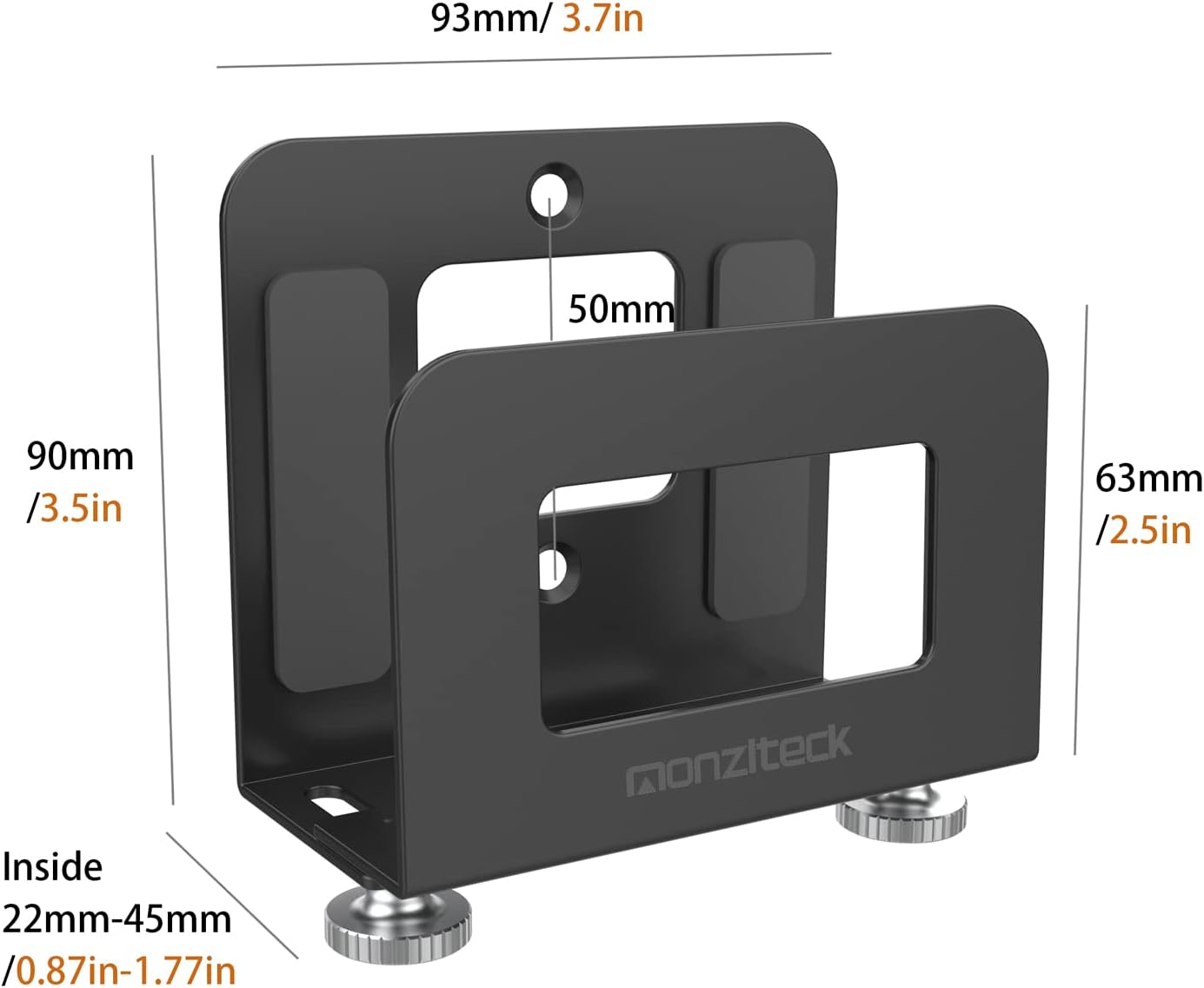 Monzlteck Adjustable Small Device Wall Mount Holder for Apple TV,ROKU,Router,Modem and Other Media Players