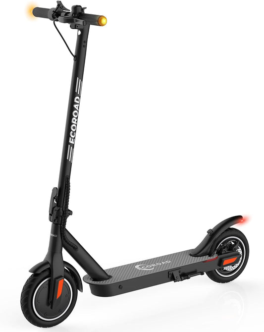 ECOROAD Electric Scooter EC6, 350W Motor &amp; 19 MPH Adults Commuting Scooters, 12-15 Miles Long Range Electric Kick Scooters, 8.5&#34; Pneumatic Tires Lightweight Foldable E-Scooter with Turn Signals