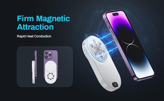 Phone Cooler for Gaming, Magnetic Semiconductor iPhone Cooler Cooling Fan, Keep Phone Cool Fan for Phone