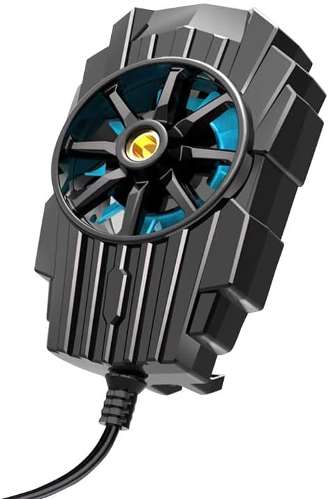 Portable Phone Cooling Fan, Black Mini Cell Phone Cooler for Outdoor, Cold Wind Mobile Phone Gaming Radiator for Travel Live