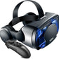 NEWSTYP 5~7inch VRG Pro 3D VR Glasses Virtual Reality Full Screen Visual Wide-Angle VR Glasses Box for 5 to 7 inch Smartphone Eyeglasses with Remote Control (Black Basic)