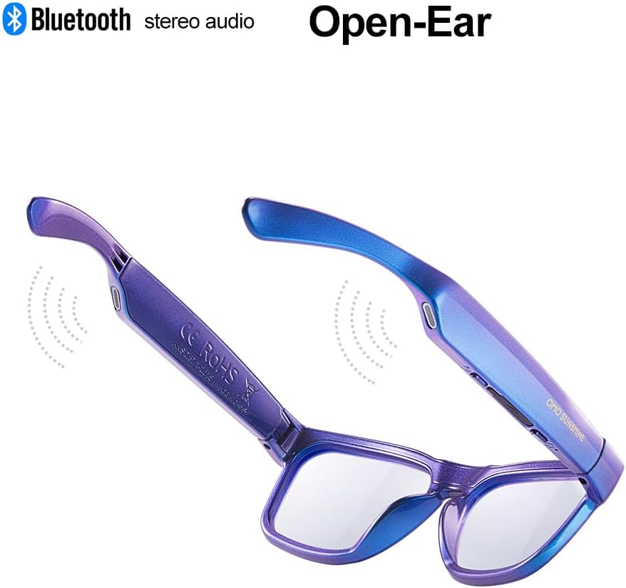 OhO Smart Glasses, Audio Glasses With Bluetooth Speaker,Reading Glasses With Voice Control and Open Ear,(Men/Women)