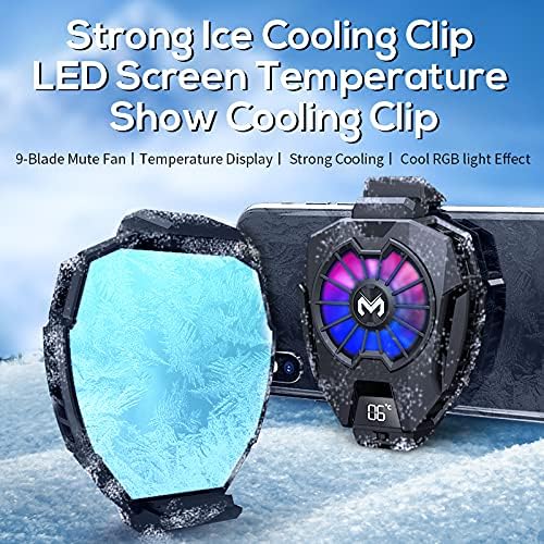 NEVEIKA Phone Cooler, Cellphone Radiator with Dual Semi-Conductor Cooling Chip, Mobile Phones with a Width of 6 to 8 cm for Tiktok Live Streaming, Outdoor Vlog, Mobile Gaming.
