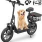 NAVIC Electric Scooter Adults,Electric Scooter with Seat,Max 27/49 Miles Ranges,Top Speed 22 mph,750W Peak Motor,Adult Electric Scooter for Pets,Cargo with Back Basket,Scooter Lock