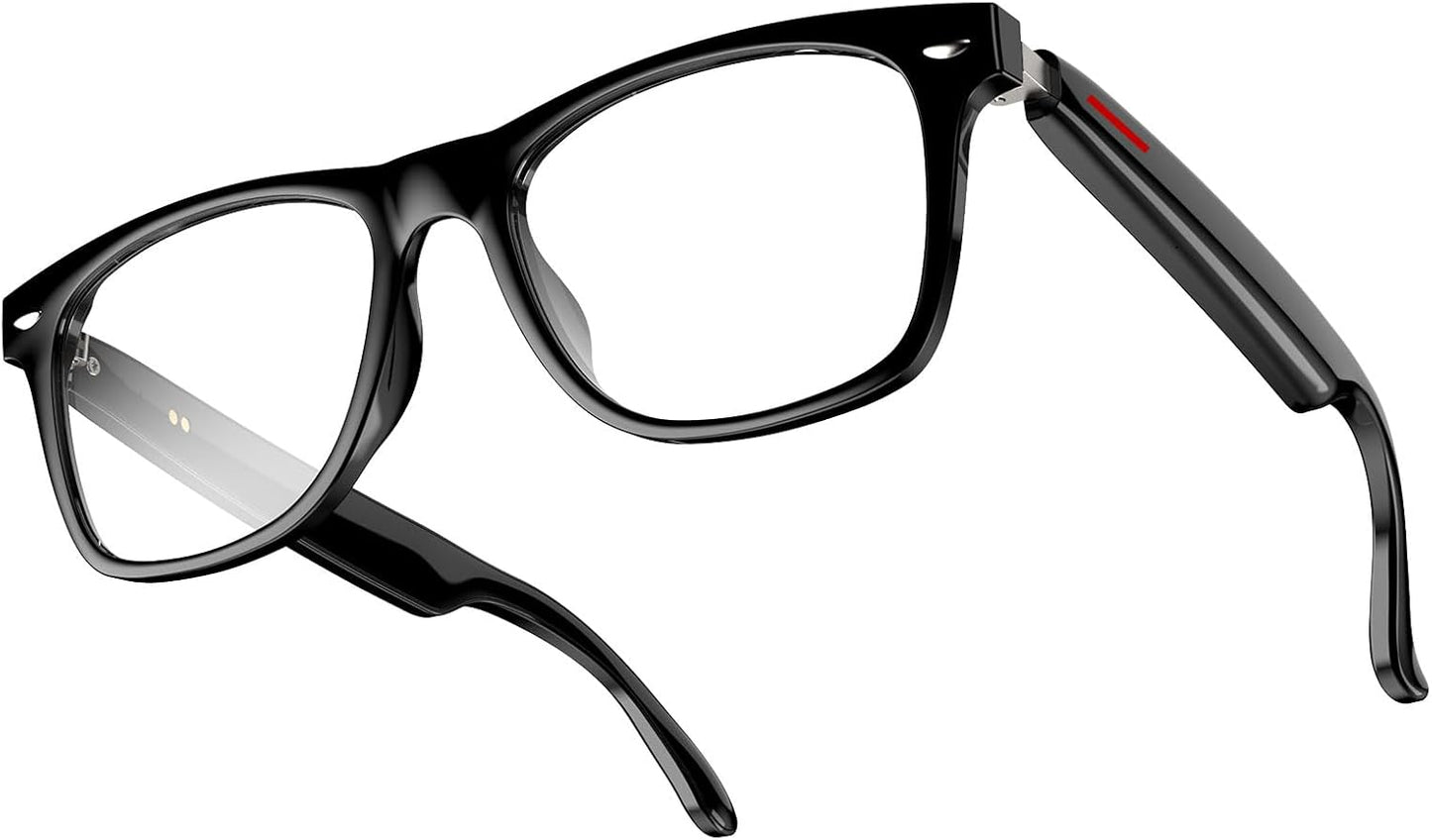 Blackview Smart Glasses, 5.0 Bluetooth Sunglasses with Open Ear Speaker, Voice Assistant Compatible, Blue Light Blocking Lens