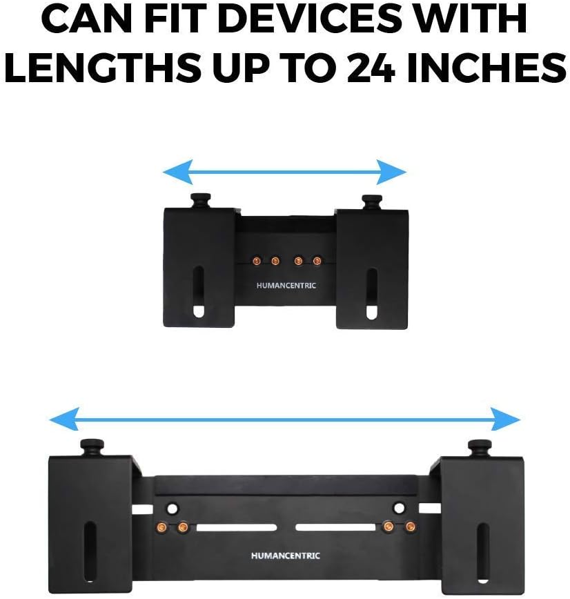 HumanCentric Cable Box Mount and Modem Mount, Adjustable Wall Mount for Small and Wide Devices Like Cable Boxes, Modems, DVD Players, Streaming Media Devices, Mount on The Wall Behind TV
