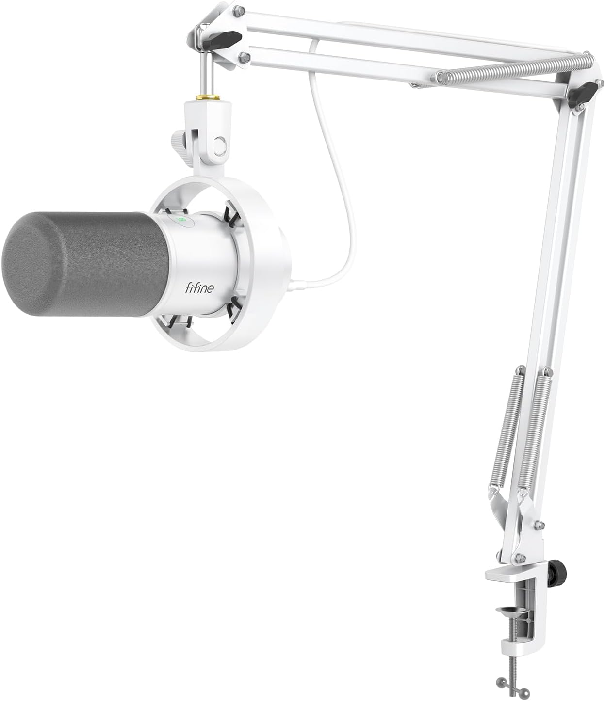 FIFINE K688 Podcast Microphone Kit, USB/XLR Dynamic Microphone with Boom Arm for PC/XLR Mixer, Gaming Mic with Mute Button, Headphone Jack for Vocal, Voice-Over, Streaming, Music Recording -K688CT