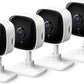 TP-Link Tapo 2K Security Camera for Baby Monitor, Dog Camera w/Motion Detection, 2-Way Audio Siren, Night Vision, Cloud &amp; SD Card Storage, Works w/Alexa &amp; Google Home, 4-Pack (Tapo C110P4)