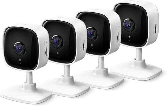 TP-Link Tapo 2K Security Camera for Baby Monitor, Dog Camera w/Motion Detection, 2-Way Audio Siren, Night Vision, Cloud &amp; SD Card Storage, Works w/Alexa &amp; Google Home, 4-Pack (Tapo C110P4)