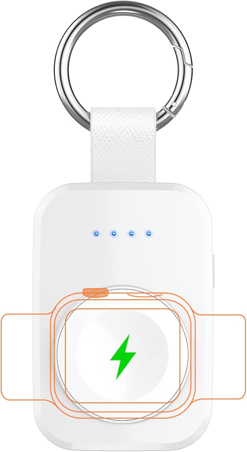 i.VALUX for Apple Watch Charger Portable Magnetic i Watch Charger, Keychain Travel Accessories Smart Wireless Charging Battery Pack Power Bank for Apple Watch Series 10/9/8/7/6/5/4/3/2/1/SE/Ultra1 2