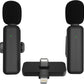 2 Pack Wireless Mini Lavalier Lapel Microphone for iPhone,Android Phone(2 in 1) - 80ft Cordless Clip on Dual Mics with Noise Reduction 5H Working Time for Video Recording Vlogging, YouTube, Interview