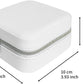 TRODANCE Jewelry Travel Case with Mirror,Small Travel Jewelry Organizer, Portable Jewelry Box Travel Mini Organizer Portable Display Storage Box For Rings Earrings Necklaces (White)