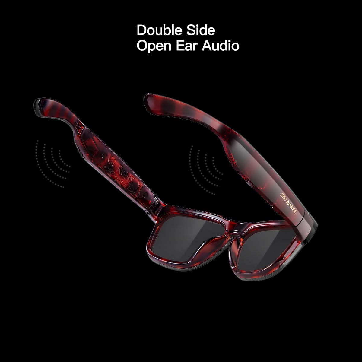 OhO Smart Glasses, Audio Glasses With Bluetooth Speaker,Reading Glasses With Voice Control and Open Ear,(Men/Women)