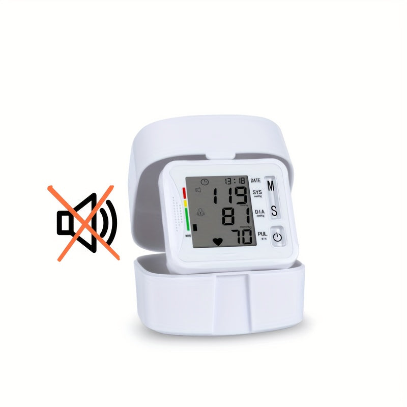 TAIKON W01 Digital Blood Pressure Monitor with Pulse Rate Detection - Easy-to-Use Wrist Cuff, Battery-Powered, LCD Display, Adjustable for Adults & Youngsters