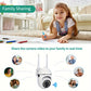Wireless 1080P HD Security Camera with Color Night Vision, Two-Way Audio, Pan/Tilt/Zoom - WiFi Smart Home & Pet Tracking Camera, Perfect for Christmas & Thanksgiving Gifts