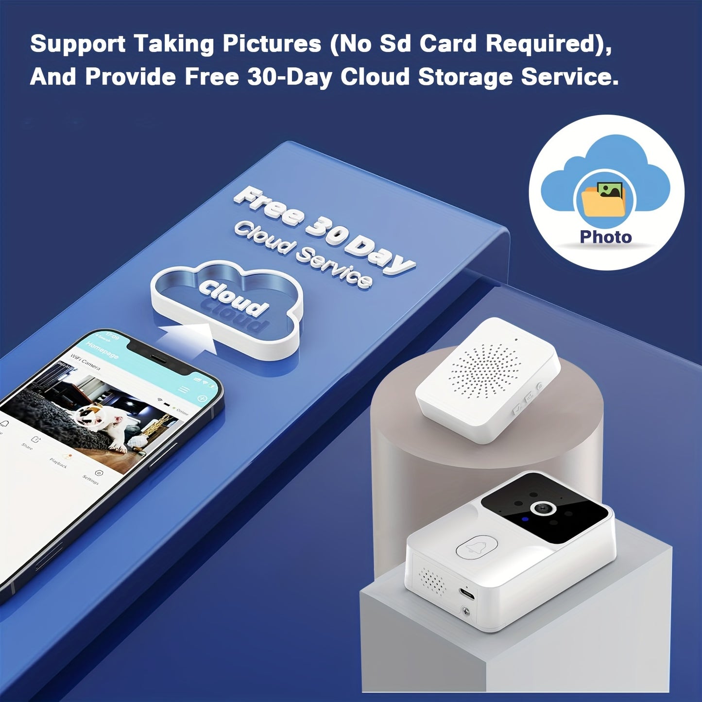 Tuya Wireless Doorbell Camera With HD Video, Night Vision & Voice Change
