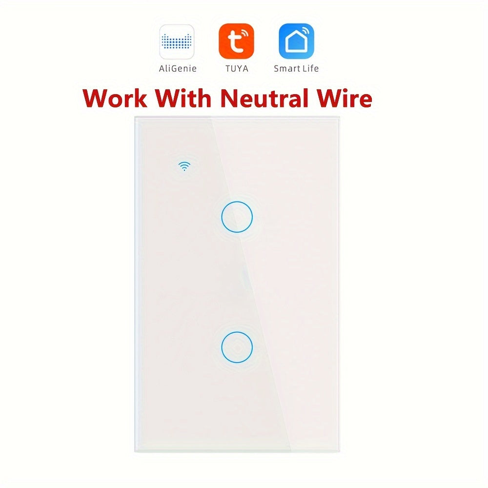 Chevolink WiFi Smart Light for Switch - Touch Control, Voice-Activated with Alexa & Google Home Compatibility, App Remote, Timer Setting, Share Feature - White/Black - For Smart Home Enthusiasts - Ideal for Living Room, Bedroom & Office - Perfect Gift fo