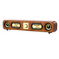 Portable Wireless Speaker with Enhanced Bass - Wireless, Dual Speakers, Rechargeable Battery, Ideal for Parties & Gifts, Wood Grain Design