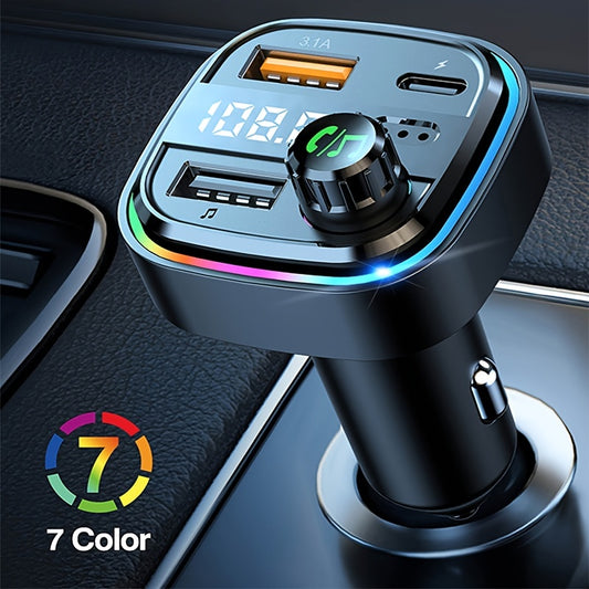 BT Car MP3 Player Charger - Multifunctional Car Fast Charging Charger - For All Vehicles -  Suitable for Music Lovers & Drivers - Perfect Gift for Car Enthusiasts