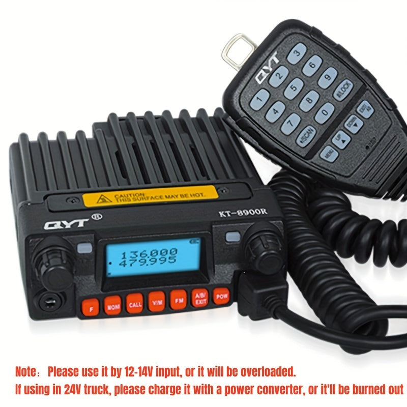 Car Walkie Talkie, 25W Dual Band Car Mobile Radio Dual Band Transceiver, VHF174/UHF 490Mhz Long Range Base Station Walkie Talkie For 12V Car Boat