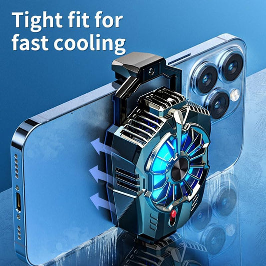 Electroplate Phone Cooling Fan, 2 Gears Cooler with Clip for iPhone, Semiconductor Quick Cooling Gaming Equipment for Travel Outdoor Live