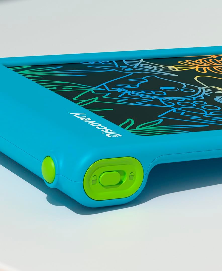 Discovery™ Bright Doodles LCD Art Tablet - Mess-Free Colorful Drawing on Widescreen Display, Includes Tethered Stylus