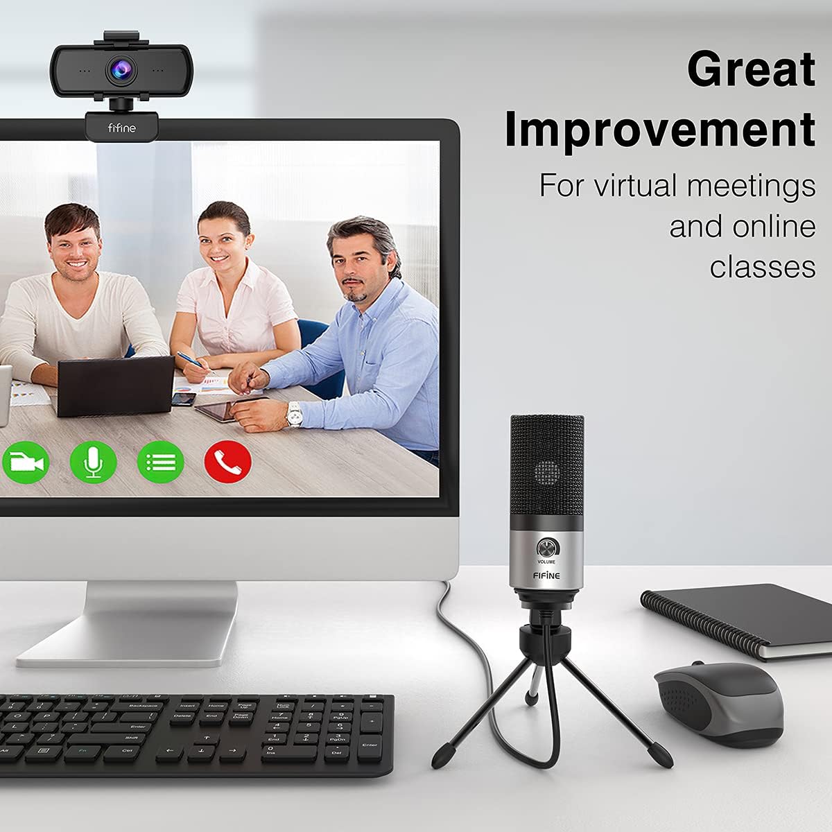 FIFINE USB Microphone, Metal Condenser Recording Microphone for Laptop MAC or Windows Cardioid Studio Recording Vocals, Voice Overs,Streaming Broadcast and YouTube Videos-K669B