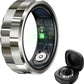 Smart Ring,Fitness Tracker Ring for Men/Women,Monitoring of Pedometer,Heart Rate,Blood Oxygen,Sleep Tracker,No App Subscription,Compatible with Android and iOS (Black,9#)