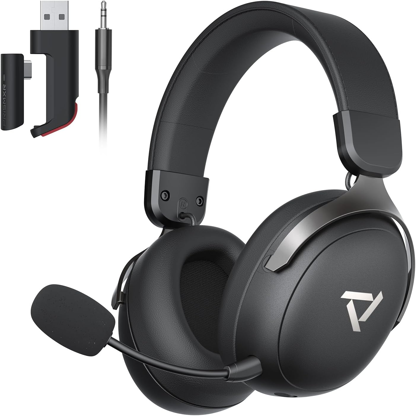 PRISMXR Wireless Gaming Headset Compatible with Quest 3S/3/2, PS5/4, PC, up to 80-hr Battery, 2.4Ghz USB Gaming Headphones with Bluetooth, 7.1 Virtual Surround Sound – Vega Q1