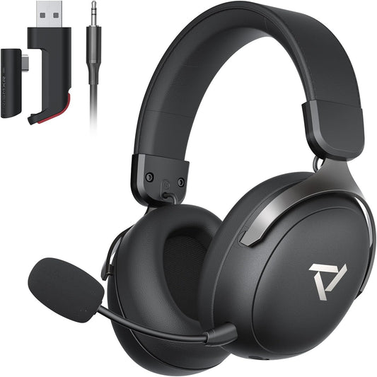 PRISMXR Wireless Gaming Headset Compatible with Quest 3S/3/2, PS5/4, PC, up to 80-hr Battery, 2.4Ghz USB Gaming Headphones with Bluetooth, 7.1 Virtual Surround Sound – Vega Q1