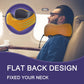 napfun Neck Pillow for Traveling, Upgraded Travel Neck Pillow for Airplane 100% Pure Memory Foam Travel Pillow for Flight Headrest Sleep, Portable Plane Accessories, Striped Black