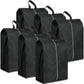 Shoe Bags for Travel, Set of 4 Pack Travel Shoe Bags for Packing, Large Waterproof Portable Travel Shoe Bag with Zipper Travel Essentials Women for and Men