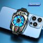 Electroplate Phone Cooling Fan, 2 Gears Cooler with Clip for iPhone, Semiconductor Quick Cooling Gaming Equipment for Travel Outdoor Live