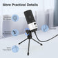 FIFINE USB Microphone, Metal Condenser Recording Microphone for Laptop MAC or Windows Cardioid Studio Recording Vocals, Voice Overs,Streaming Broadcast and YouTube Videos-K669B