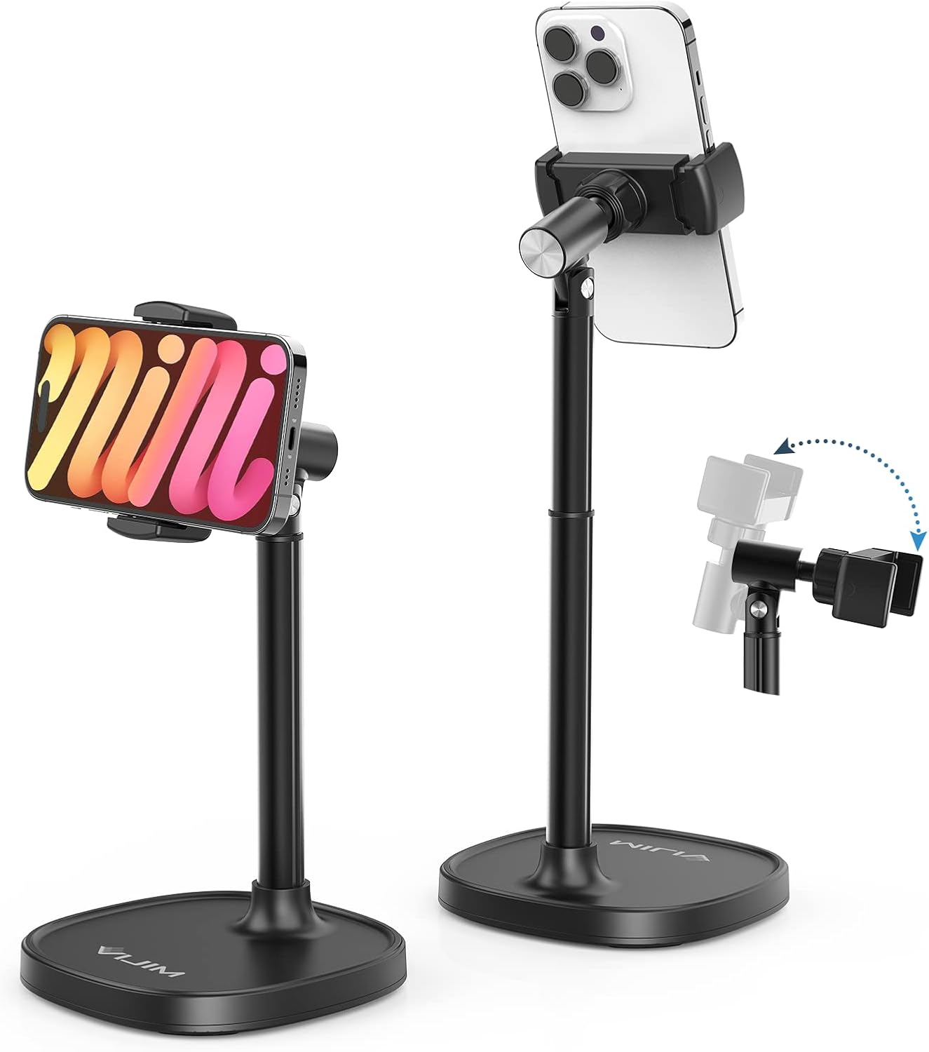 ULANZI SK-06 Cell Phone Cooler Phone Stand, Desktop Cell Phone Gaming Radiator with Cooling Device, Height Adjustable Phone Stand 2.56-3.49 inches iOS/Android Semiconductor Heatsink Cooling