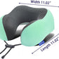 napfun Neck Pillow for Traveling, Upgraded Travel Neck Pillow for Airplane 100% Pure Memory Foam Travel Pillow for Flight Headrest Sleep, Portable Plane Accessories, Striped Black
