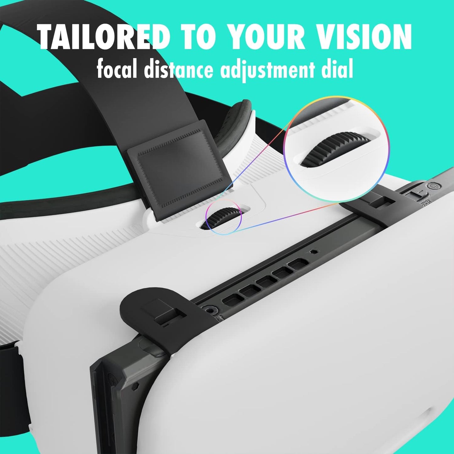 Orzly VR Headset Designed for Nintendo Switch &amp; Switch OLED Console with Adjustable Lens for a Virtual Reality Gaming Experience and for Labo VR - White - Gift Boxed Edition