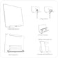 TXEsign Adhesive Wall Tablet Holder Mount Stand for Tablet Smartphones eReader Wall Holder Mount (Black)