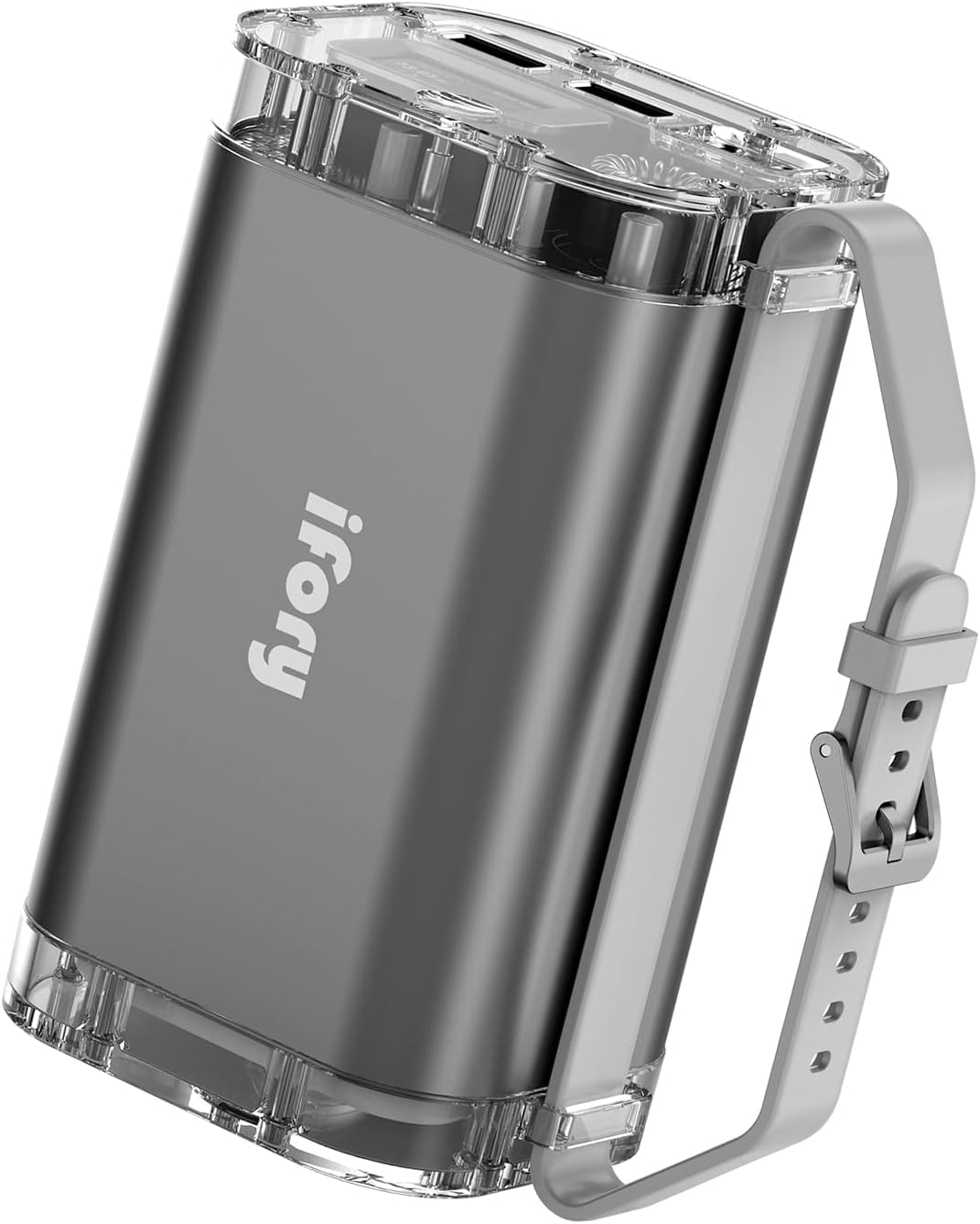 iFory Portable Power Bank 40000mAh, 100W PD Dural Charging, 2 USB-C 2 USB-A Ports Potable Power Bank with See-Through LCD Display, IP67 Waterproof Battery Pack for MacBook Pro/iPhone/ipad and More