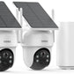 AOSU Security Cameras Outdoor Wireless, 4 Cam-Kit, No Subscription, Solar-Powered, Home Security Cameras System with 360° Pan &amp; Tilt, Auto Tracking, 2K Color Night Vision, Easy Setup, 5G &amp; 2.4G WiFi