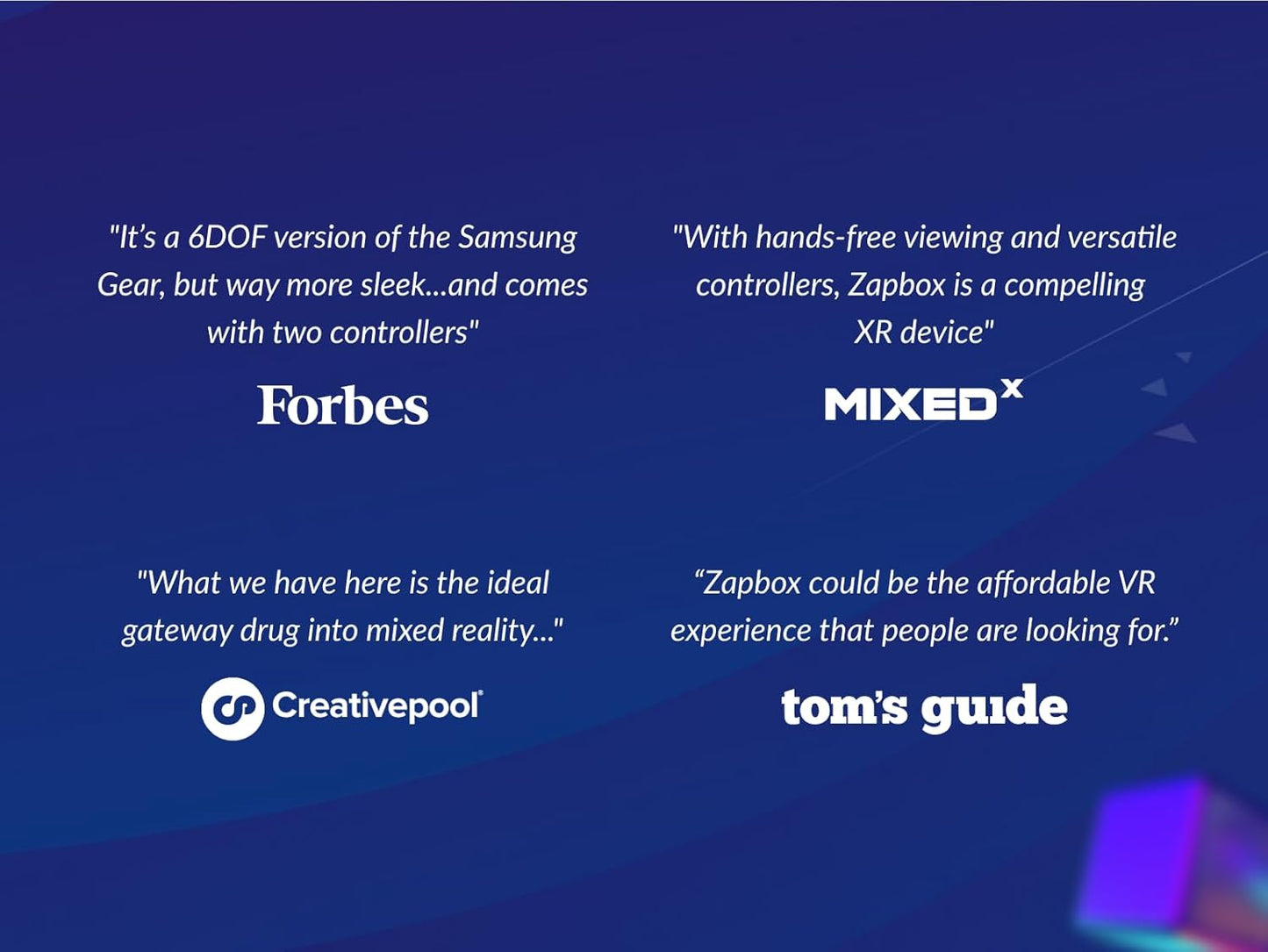 Zapbox - Next-gen iPhone VR Headset with 2 Motion Controllers, Free Apps, PC VR and Mixed Reality Support | Paint in 3D, Watch Spatial Videos, and More