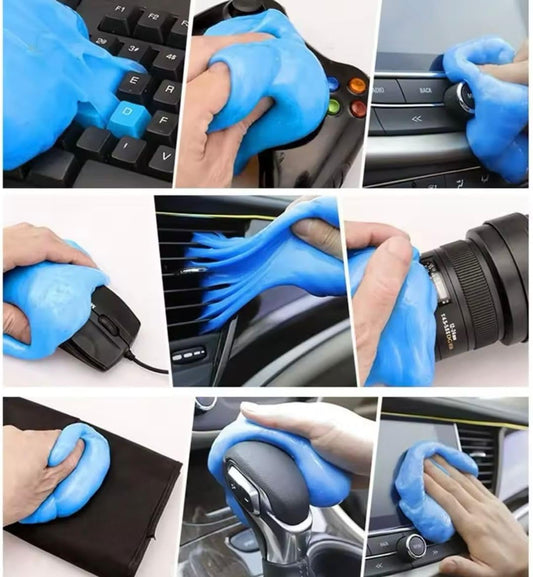 Aydicon Car Cleaning Gel Universal Detailing Gel Automotive Dust Car Crevice Cleaner Slime Auto Air Vent Interior Detail Removal for Car Putty Cleaning Keyboard Cleaner Car Accessories Blue