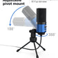 FIFINE USB Microphone, Metal Condenser Recording Microphone for Laptop MAC or Windows Cardioid Studio Recording Vocals, Voice Overs,Streaming Broadcast and YouTube Videos-K669B