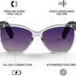 Lucyd Lyte (2024 Version) Smart Glasses for Women Bluetooth Smart Eyewear with UV400 Polarized Lenses, Open Ear Speakers &amp; Microphone Millennia (Standard)