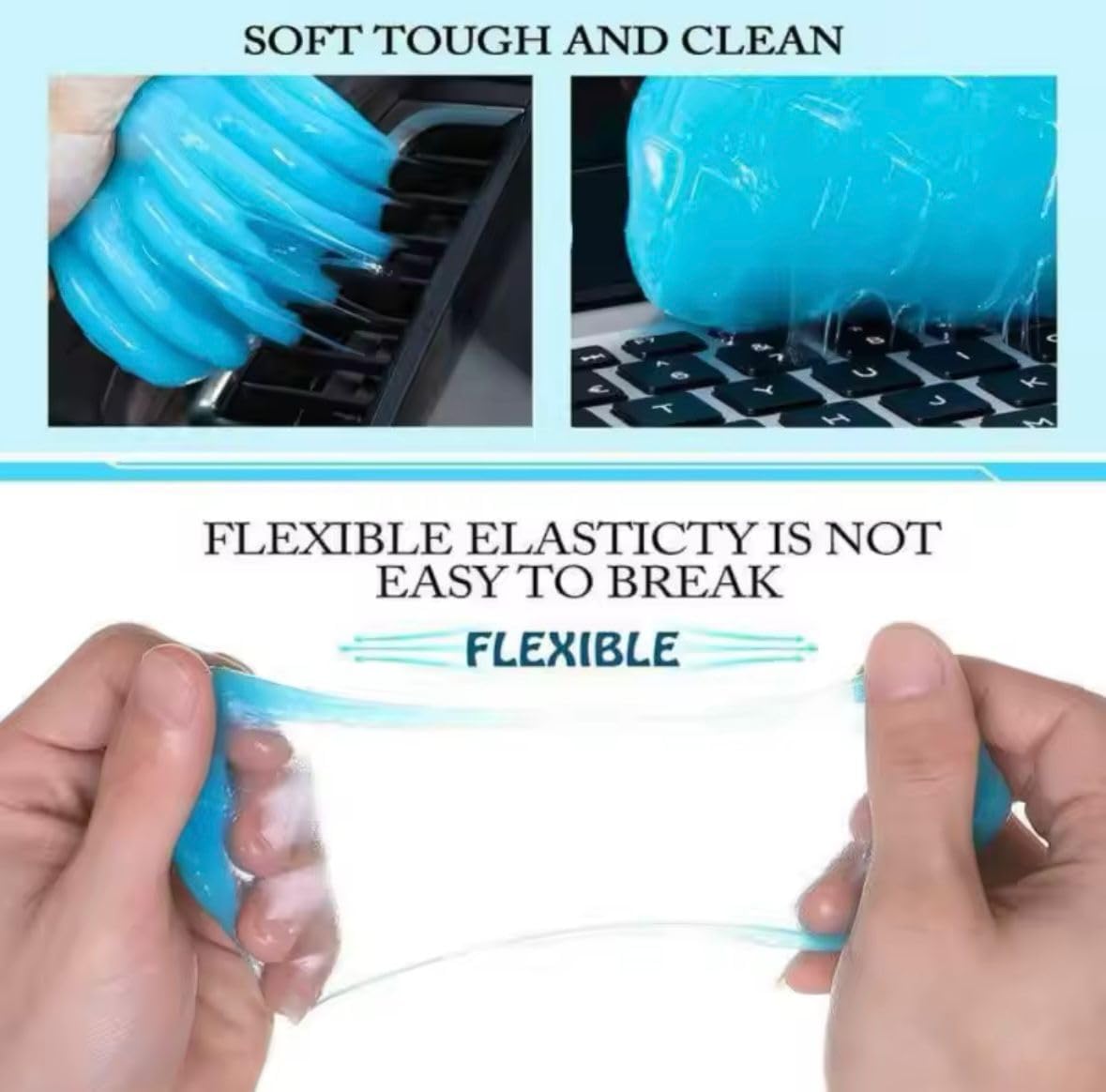Aydicon Car Cleaning Gel Universal Detailing Gel Automotive Dust Car Crevice Cleaner Slime Auto Air Vent Interior Detail Removal for Car Putty Cleaning Keyboard Cleaner Car Accessories Blue