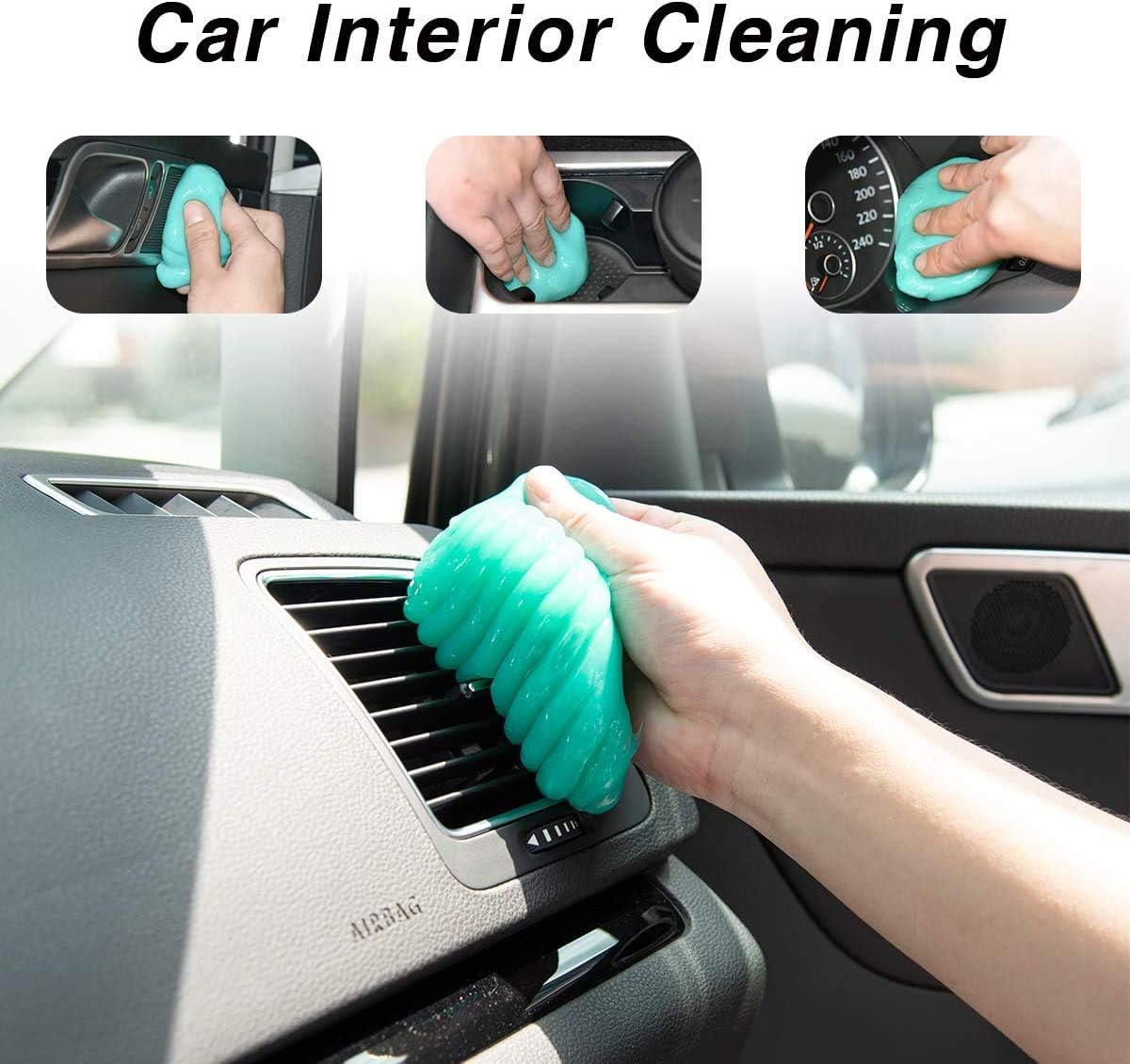 ASFSKY Car Putty Car Cleaning Gel Car Cleaning Putty Car Gel Cleaner Car Slime for Car Dust Cleaner Keyboard Dust Cleaning Gel 5 Pack (Purple)
