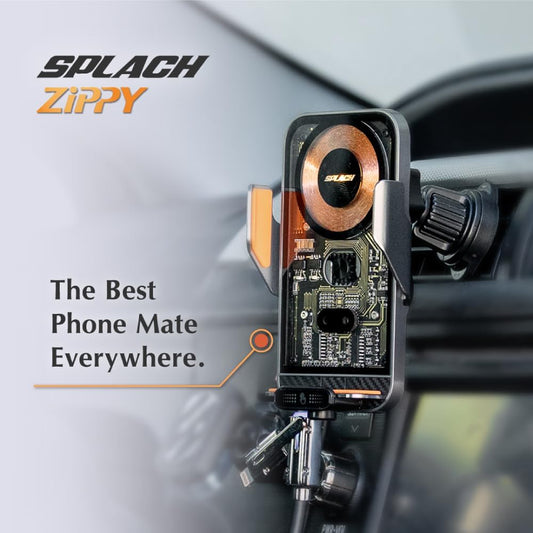 SPLACH Zippy S Wireless Charging Phone Holder, auto-Sensor Phone Holder, Compatible with iPhone Samsung Google and All 4.7&#39;&#39;-6.8&#39;&#39; Phones