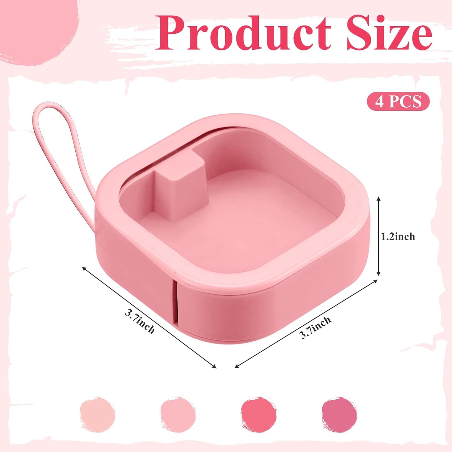 Kathfly 4 Pcs White Hair Tie Organizer Portable Hair Accessory Storage Containers Stackable Hair Tie Bobby Pin Holder Home Cotton Swab Dispenser Hair Accessories Jewelry Organizer Box