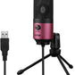 FIFINE USB Microphone, Metal Condenser Recording Microphone for Laptop MAC or Windows Cardioid Studio Recording Vocals, Voice Overs,Streaming Broadcast and YouTube Videos-K669B